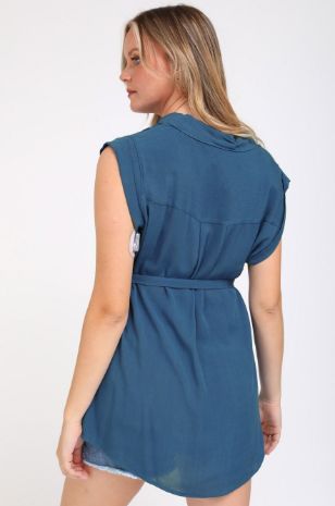 חולצה גברית מכופתרת להריון ש.קצר ג'ינס