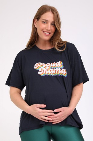 טישרט הריון PROUD MAMA אבן	