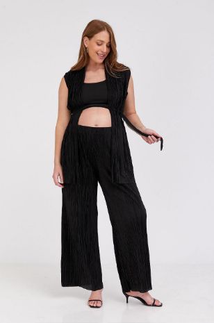 מכנסי הרפר פליסה אבן