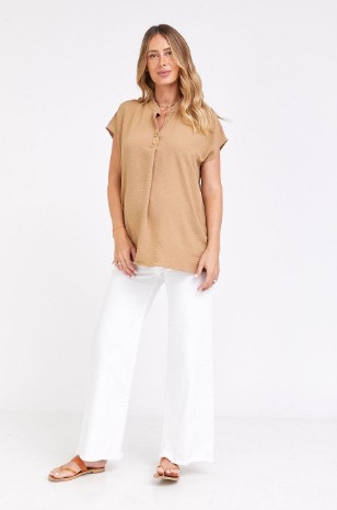 חולצת הריון מימי לבנה