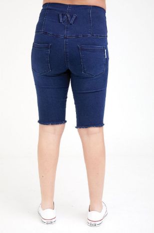 ג'ינס להריון אוליביה אורך ברך כחול