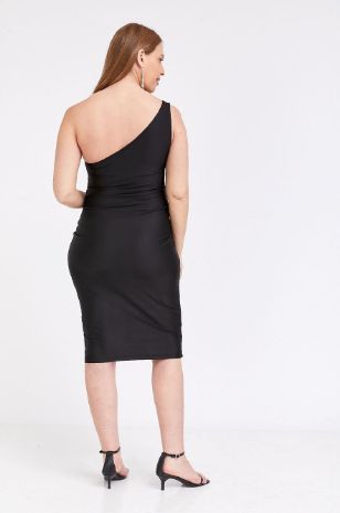 שמלת הריון כתף אחת אמנדה שחורה 