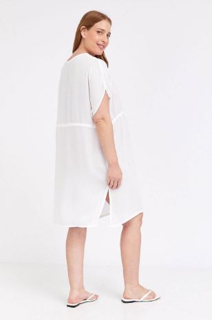 שמלת חוף להריון אואזיס שמנת