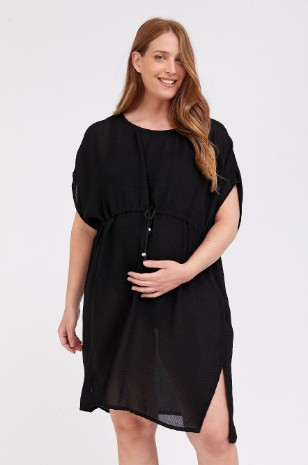 שמלת חוף להריון אואזיס שחורה