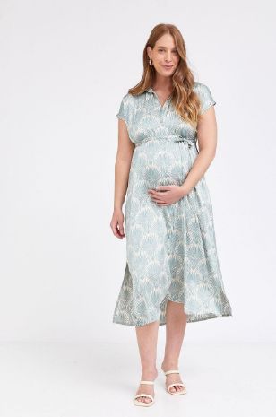 שמלת הריון קארינה שמנת מנטה של אבישג ארבל