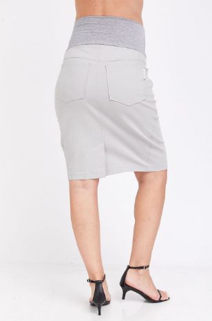 חצאית הריון רוקסי אפור בהיר