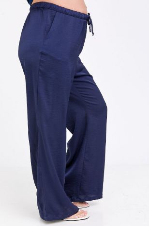 מכנסי הריון הרפר דמוי סאטן נייבי של אבישג ארבל