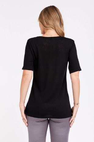 טי שרט הריון ויולה שחור