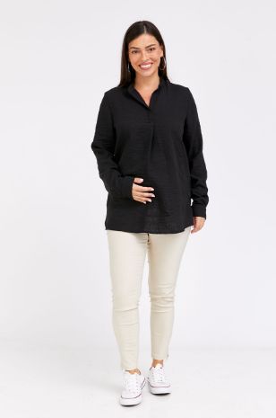 חולצת מימי ש.ארוך שחור