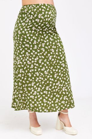 חצאית הריון זוהרה שחור פרחוני 