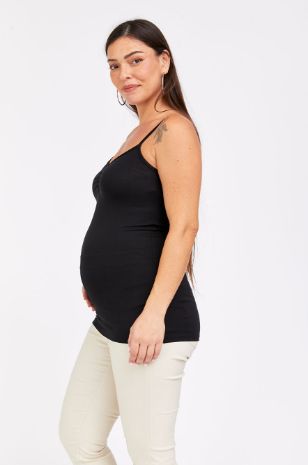 גופיית הריון כיווצים שחורה