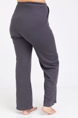 מכנסי הריון וופל אפור כהה