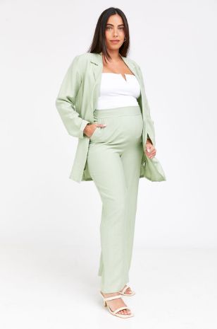  מכנסי הריון סימון  פיסטוק בהיר