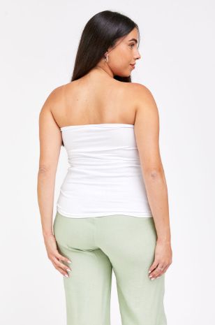 סטרפלס הריון V לבן