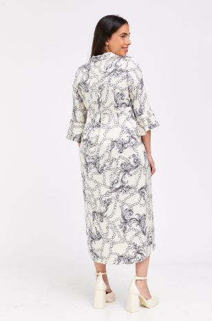 שמלת הריון אמה שמנת מודפס