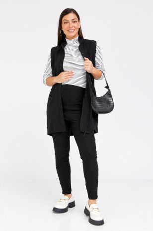 ז'קט הריון ללא שרוול מיקה זית